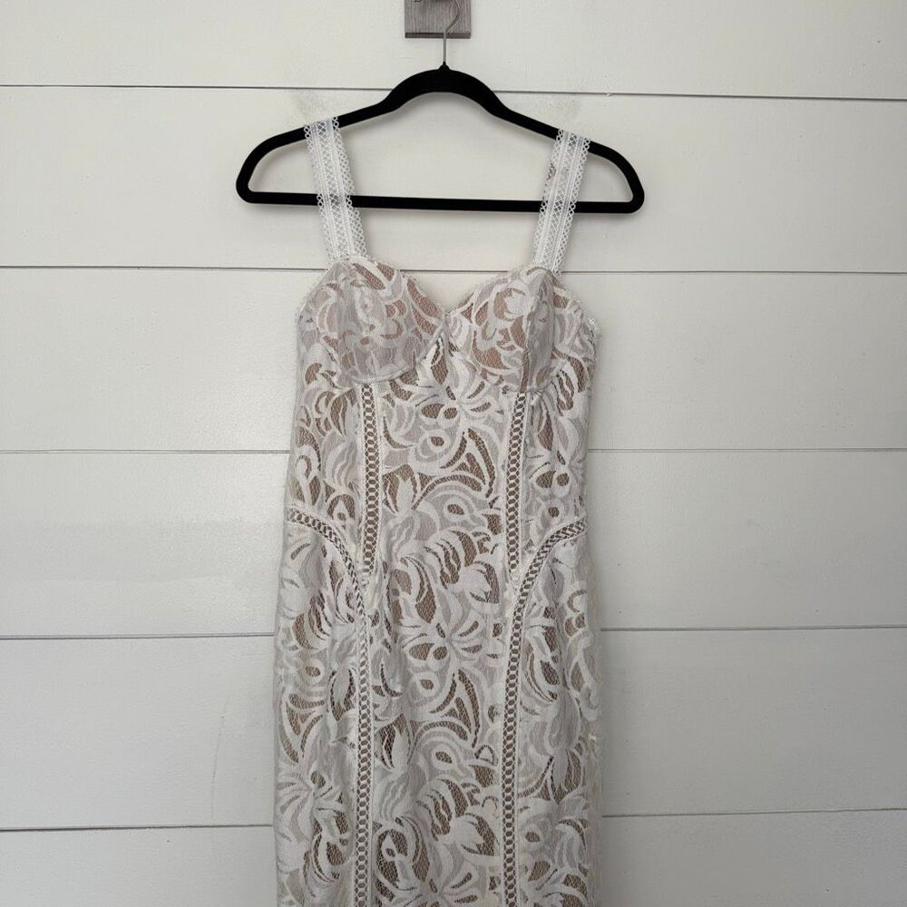 David’s Bridal DB Studio Women’s 10 Mermaid Lace Boho Wedding Dress Gown